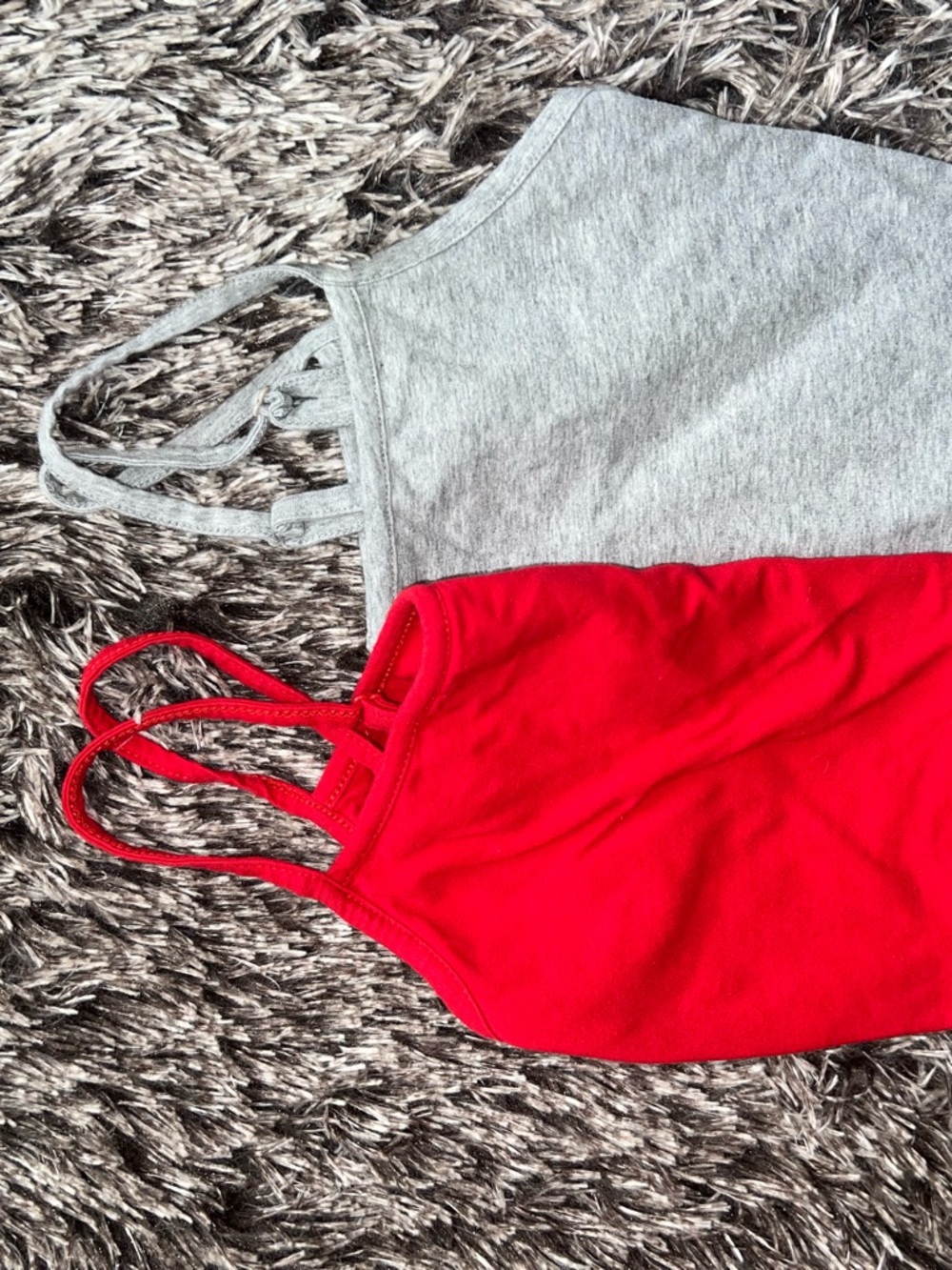 Active Basic Gray and Red Layering Tank Set - Picture 6 of 6
